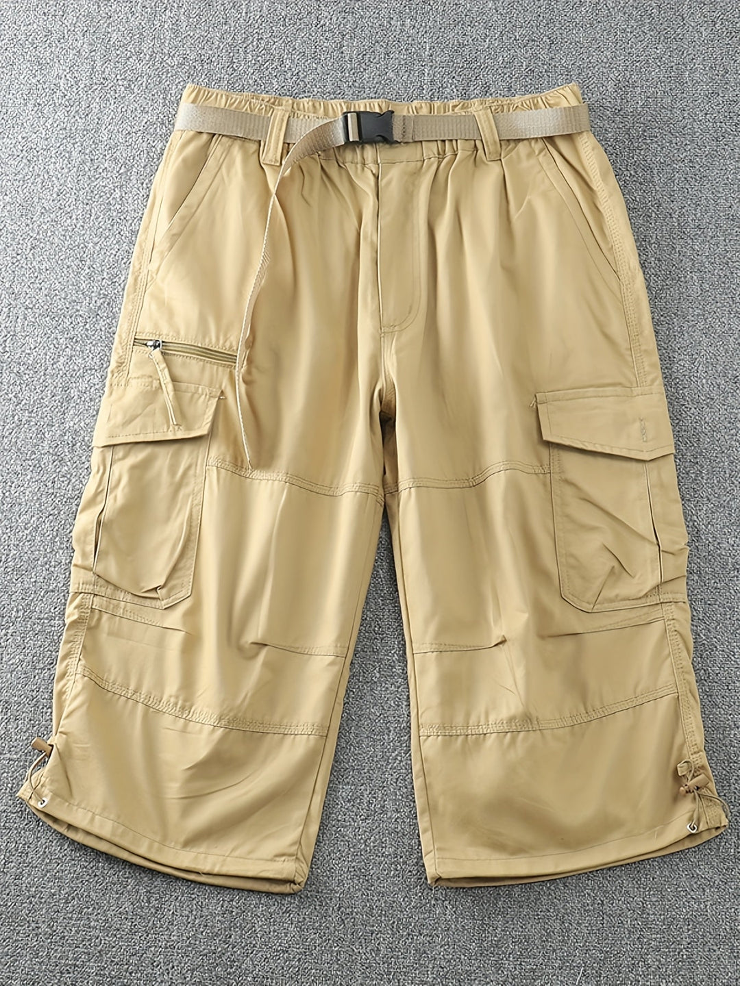 Extra lange Herren Cargo Shorts mit Seitentaschen, bequem für Alltag & Freizeitaktivitäten.