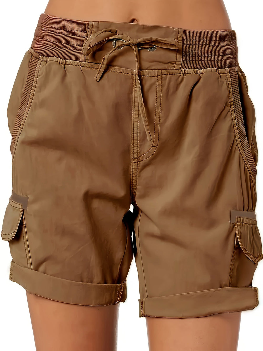 Bequeme Damen Sommershorts im Cargo-Stil mit praktischem Kordelzug.