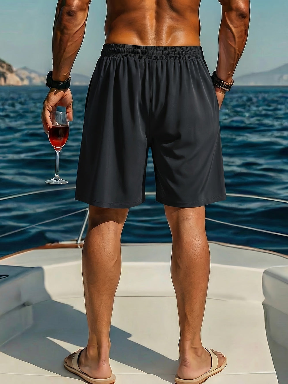 Schnelltrocknende Herren Schwimmshorts im stylischen Ombre-Design. Ideal für Strandmode & Wassersport.