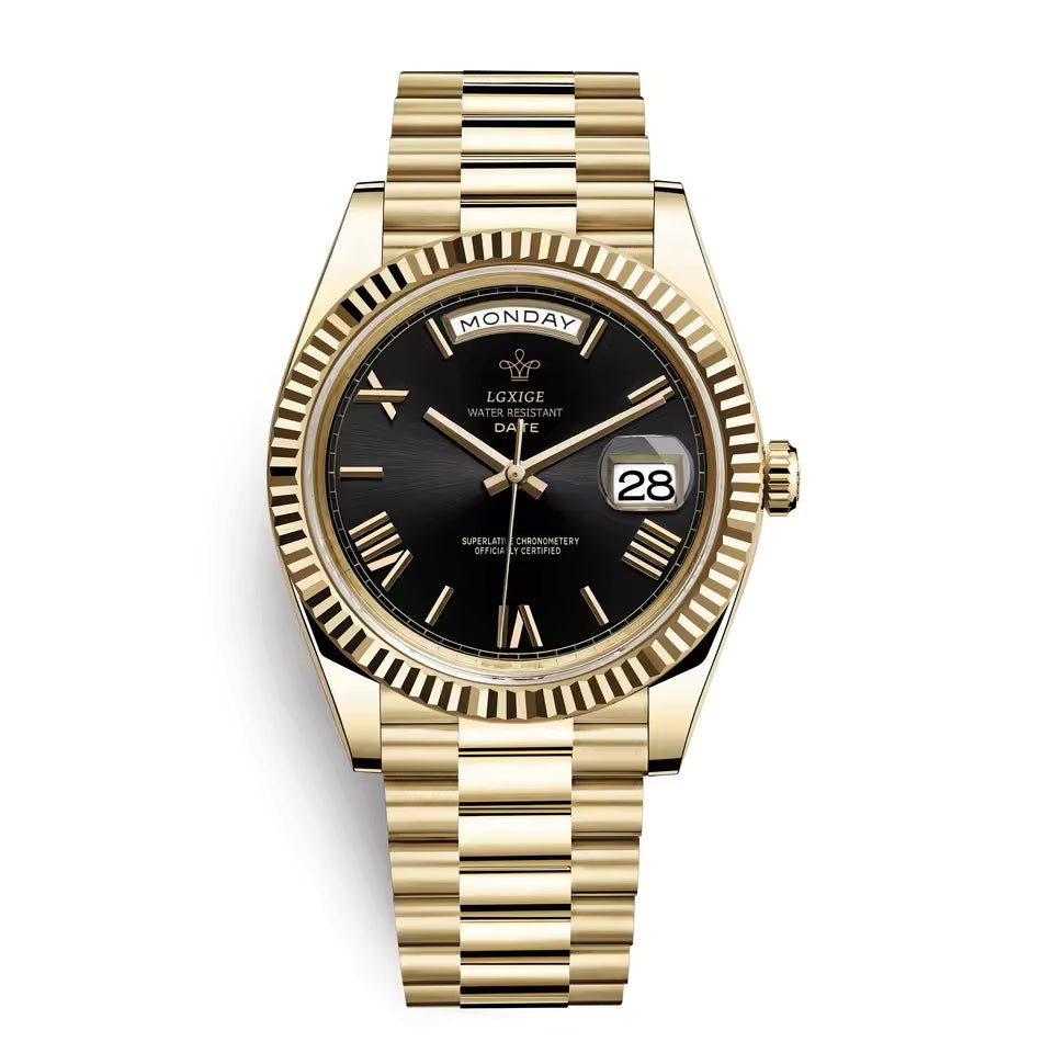Edle Herrenuhr mit Datumsfunktion, ideal für Business & Freizeit, ein klassisches und vielseitiges Accessoire.