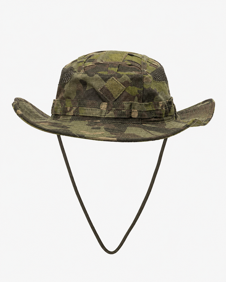 Cooler Unisex Camouflage Boonie Hut im Militärstil. Ideal für Outdoor, Abenteuer & Sonnenschutz.