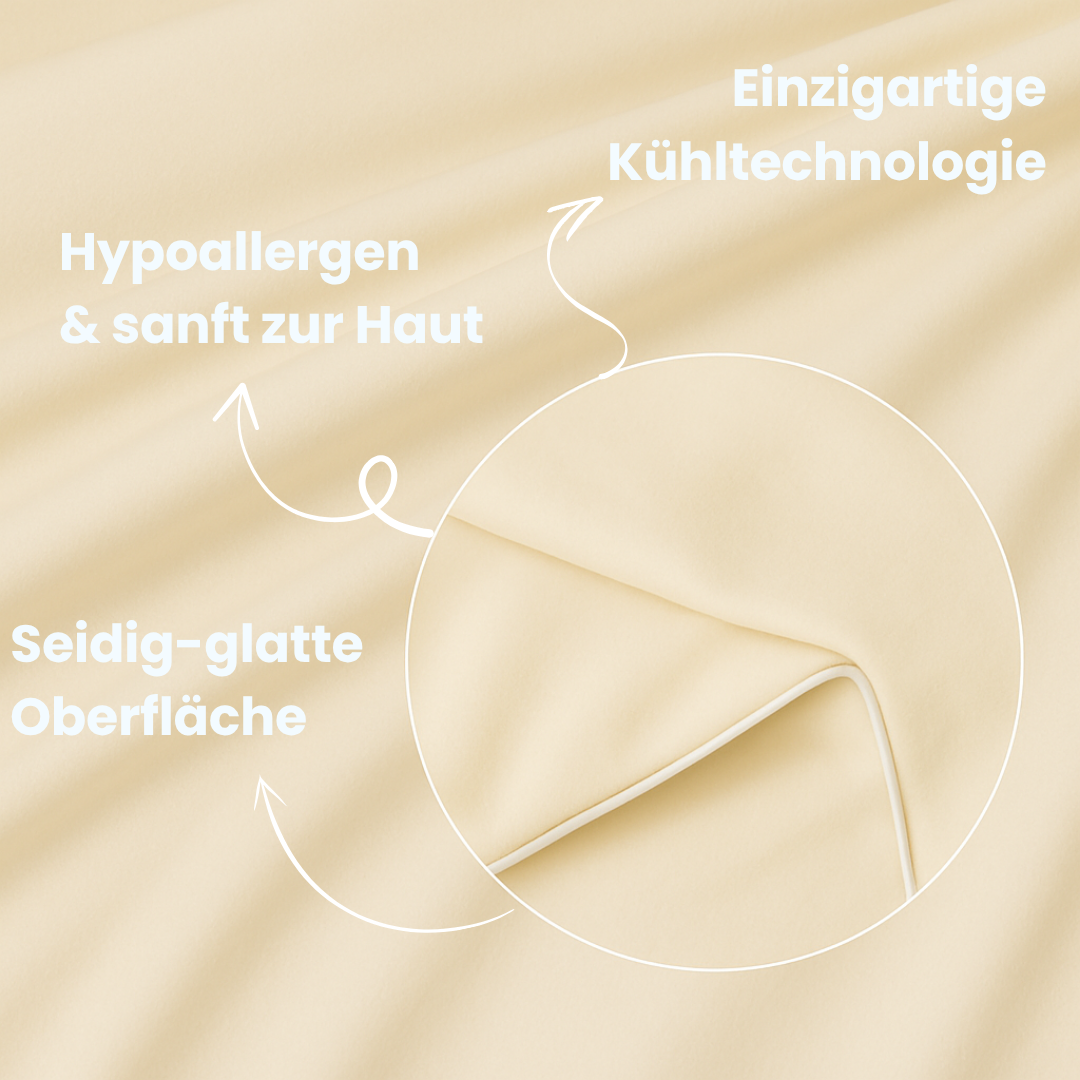 Kühlende Schlafdecke unisex mit Eisseide-Technologie, ideal gegen Schwitzen & für Komfort.
