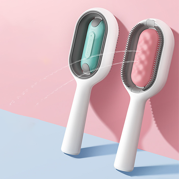 Blauer FurEase Haustierkamm: 2-in-1 System für gründliche Fellpflege, Massage & einfaches Entwirren.