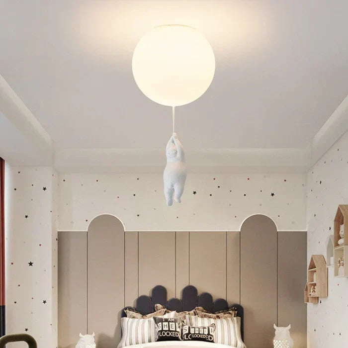 Kinder Deckenleuchte Bär & Ballon als Geschenk. Zauberhaftes LED-Licht für kleine Träumer.