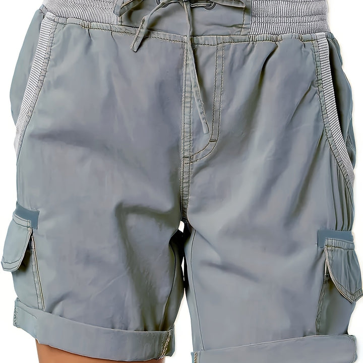 Cargo Shorts für Damen mit Kordelzug, perfekt für den Sommerurlaub.