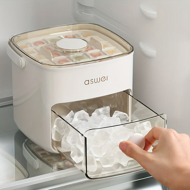 Großer Eiswürfelbehälter für den Haushalt, perfekt für viele Eiswürfel, um Getränke schnell zu kühlen und frisch zu halten.