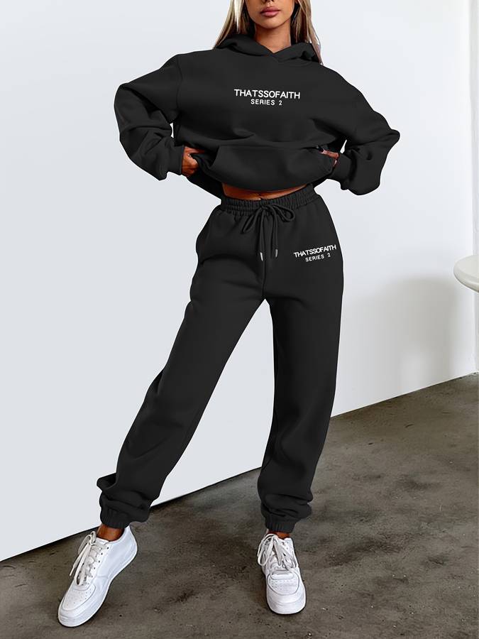 Damen Loungewear Set: Kuschelige Jogginghose & Pullover für entspannte Tage, Freizeit & Alltag.