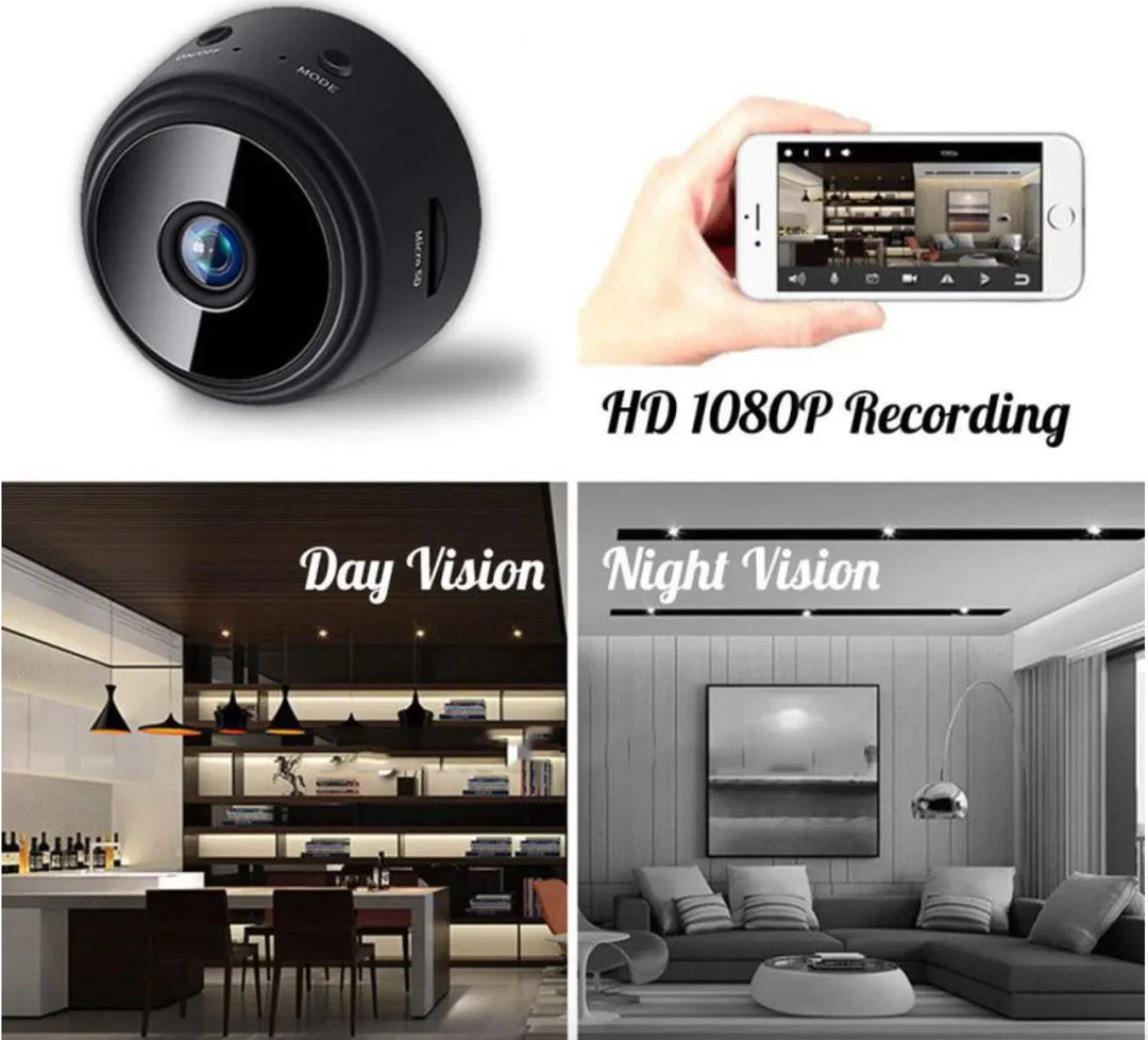 Effektive 1080p WiFi Kamera mit integriertem Bewegungsmelder und Magnet für Ihre Sicherheit.