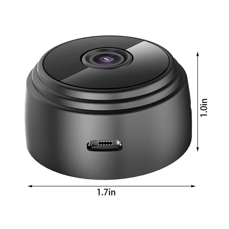 Tragbare 1080p WiFi Überwachungskamera mit Magnet, ideal für unauffällige Büro- und Haussicherheit.