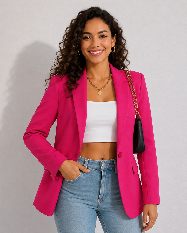Vielseitiger Damen Blazer, passt zu Büro-Outfits und festlichen Looks, stilvoll.