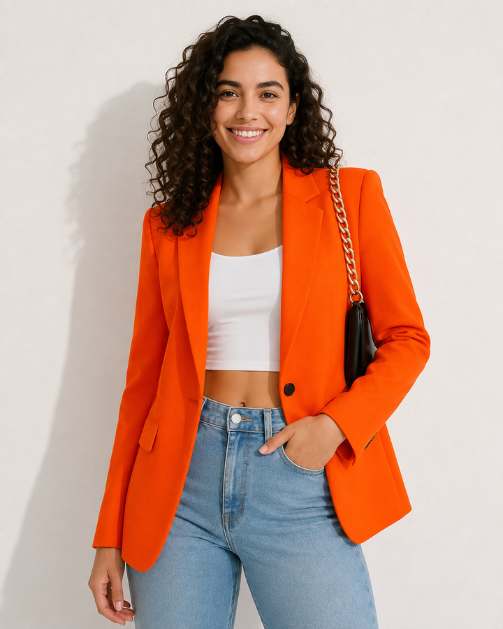 Bequemer Freizeit Blazer für Damen, stilvoll & locker, perfekt für entspannte Tage.