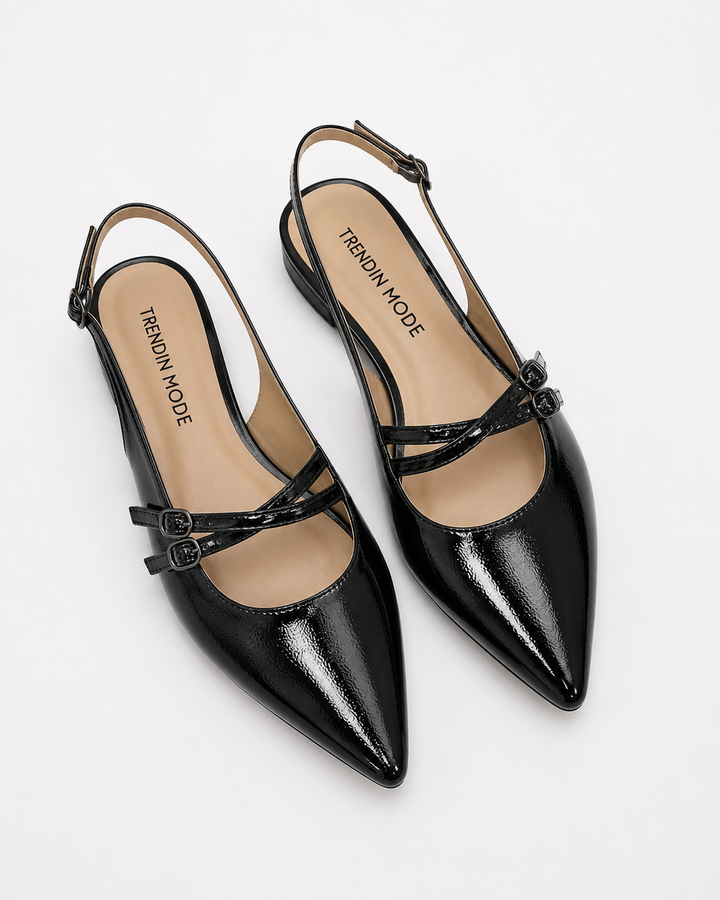 Modische Damen Slip-On Sandalen mit trendigem Leopardenmuster. Elegante spitze Zehen für den Sommer.