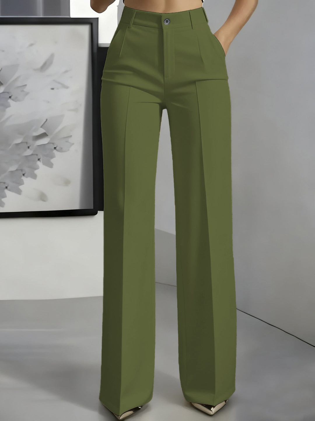 Damenhose, Anzughose, Businesshose: Hochtailliert & gerader Schnitt für einen eleganten, professionellen Look.