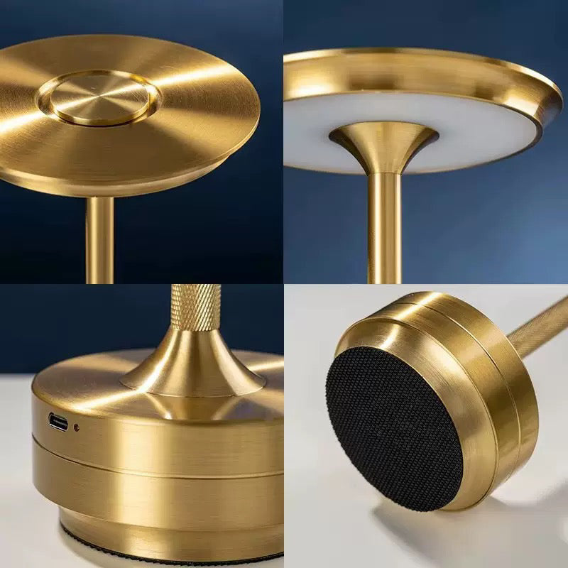 Tragbare Aluminium-Tischlampe, kabellos, dimmbar, LED. Wetterfeste Luxus Edition für Innen- & Außenbereiche.