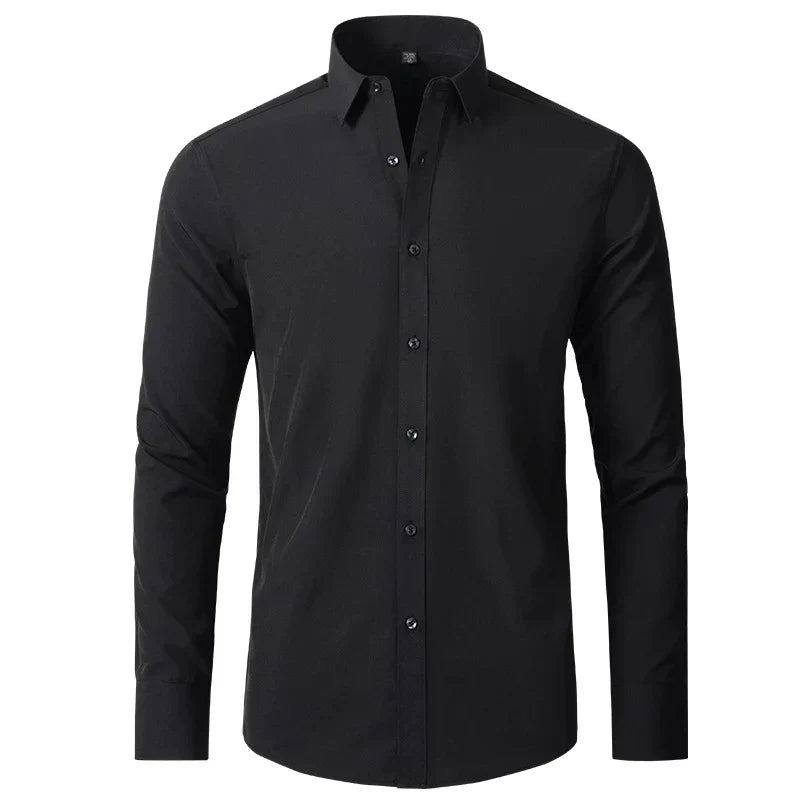 Herren knitterfreies Businesshemd, Langarm, für stilvollen Komfort und Eleganz in der Frühjahrsmode.