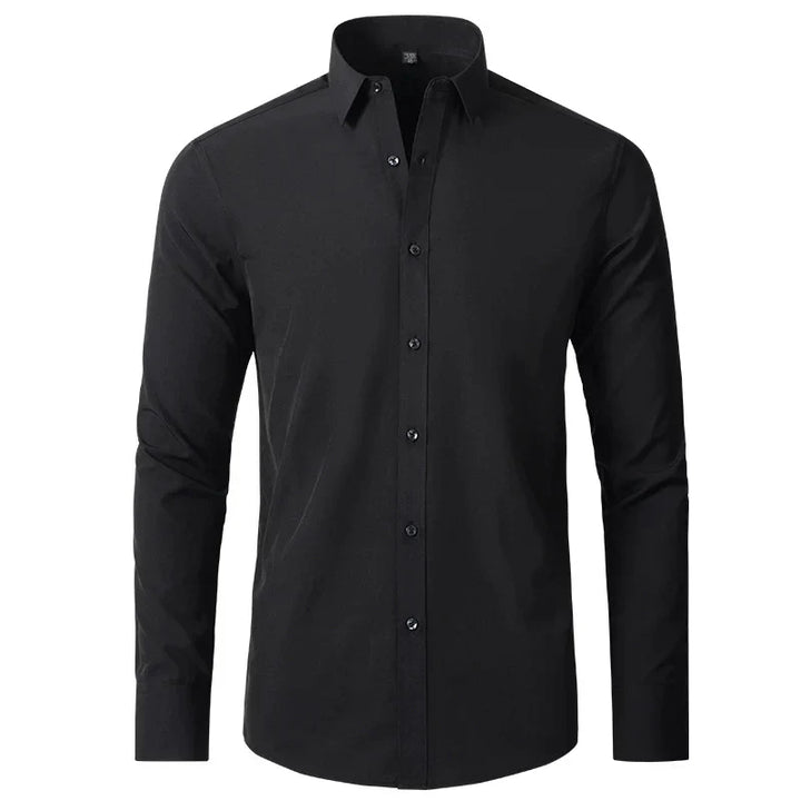 Herren knitterfreies Businesshemd, Langarm, für stilvollen Komfort und Eleganz in der Frühjahrsmode.