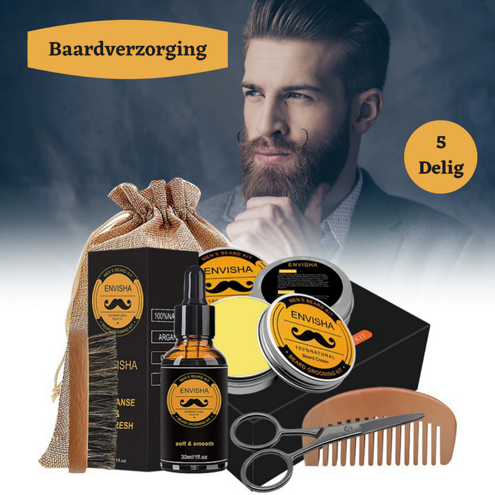 Herren Bartpflege-Set mit Derma Roller & Bartöl für stimulierten Bartwuchs und intensive Pflege. Ideal für den Vollbart.