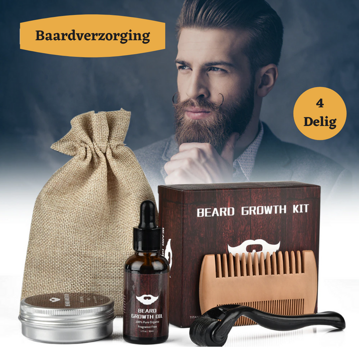 Umfassendes Bartpflege-Set für Herren: Bartkamm, Bürste, Schere, Öl & Balsam für perfektes Bartstyling & Pflege.