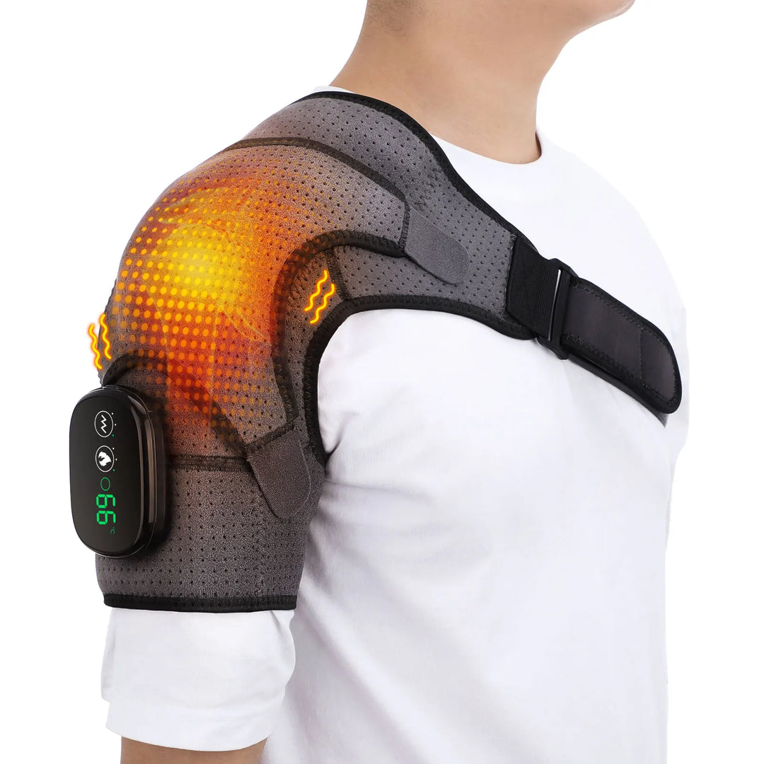 Vielseitige Vibrations-Bandage für Schulter- & Knie-Schmerzlinderung, tragbar & flexibel.