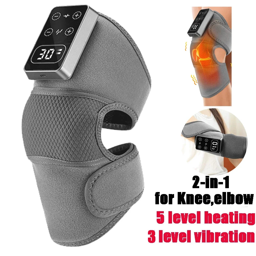 Naheinstellung der Bedienelemente der wiederaufladbaren beheizten Vibrations-Bandage.