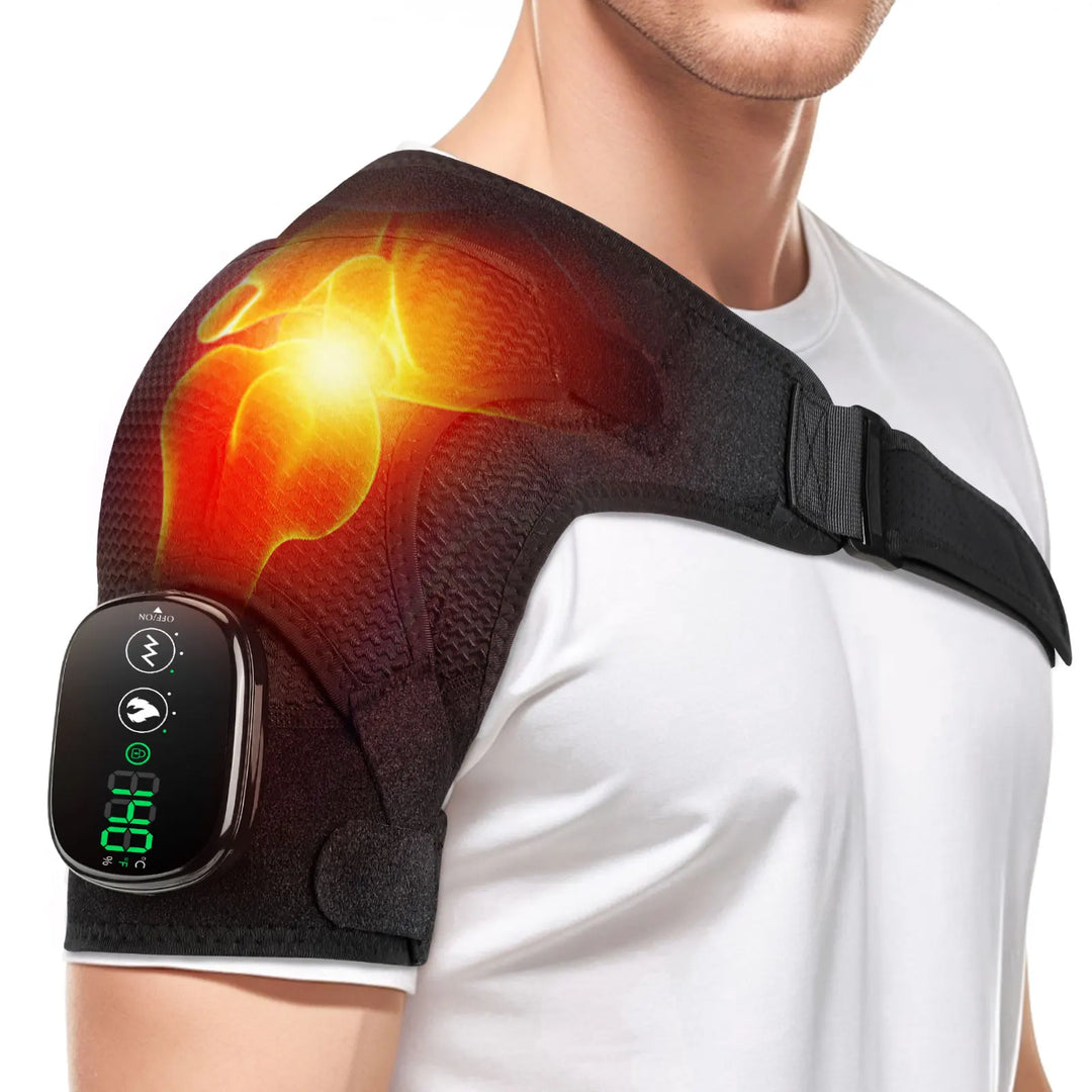 Verstellbare beheizte Bandage mit Vibrationsmassage für Schulter und Knie-Schmerzlinderung.