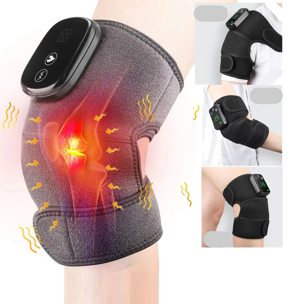 Komfortable Neopren-Bandage mit Wärme & Vibration gegen Schmerzen, wiederaufladbar.