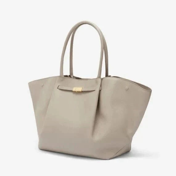 Große elegante Damen Alltagstasche in Weiß, vielseitiger Shopper für Freizeit & Büro.
