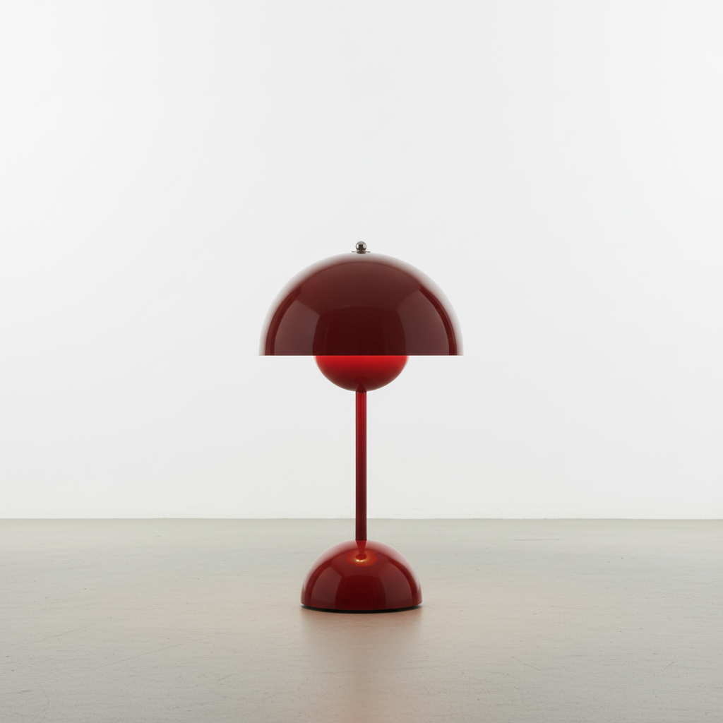 Kompakte LED Tischleuchte MoodSphere als Touch Nachttischlampe. Helles oder gedämpftes Stimmungslicht.