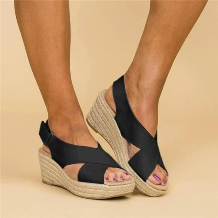 Damen orthopädische Komfort-Sandalen Serena. Bequeme Sommerschuhe mit gepolsterter Sohle gegen Fußschmerzen.