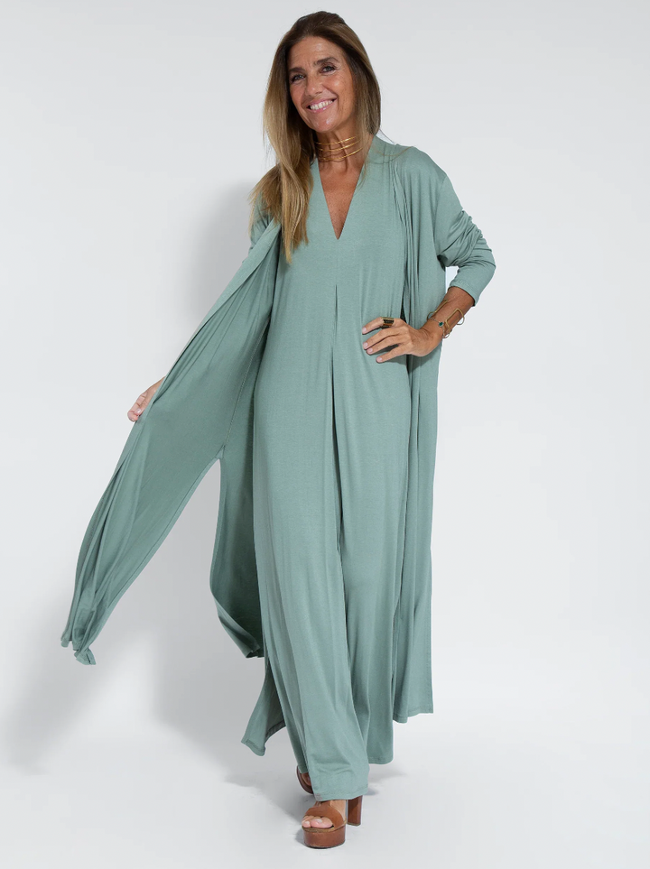 Elegantes Damen Zweiteiliges Kleid mit Weste für einen figurschmeichelnden Slim-Fit Look, ideal für Business & Freizeit.