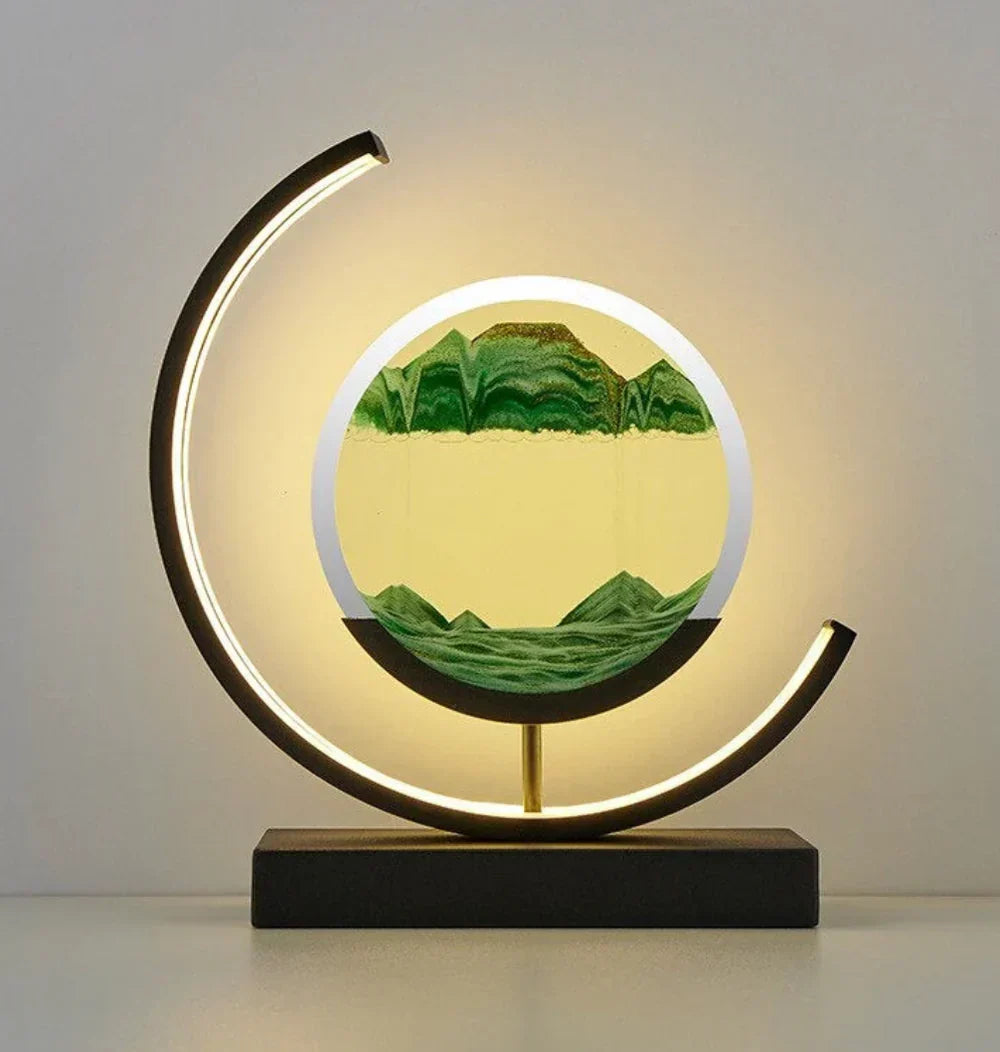 Magische Sandlandschaft LED-Lampe, kreiert entspannende Atmosphäre. Ideal für Wohnkultur & Meditation.