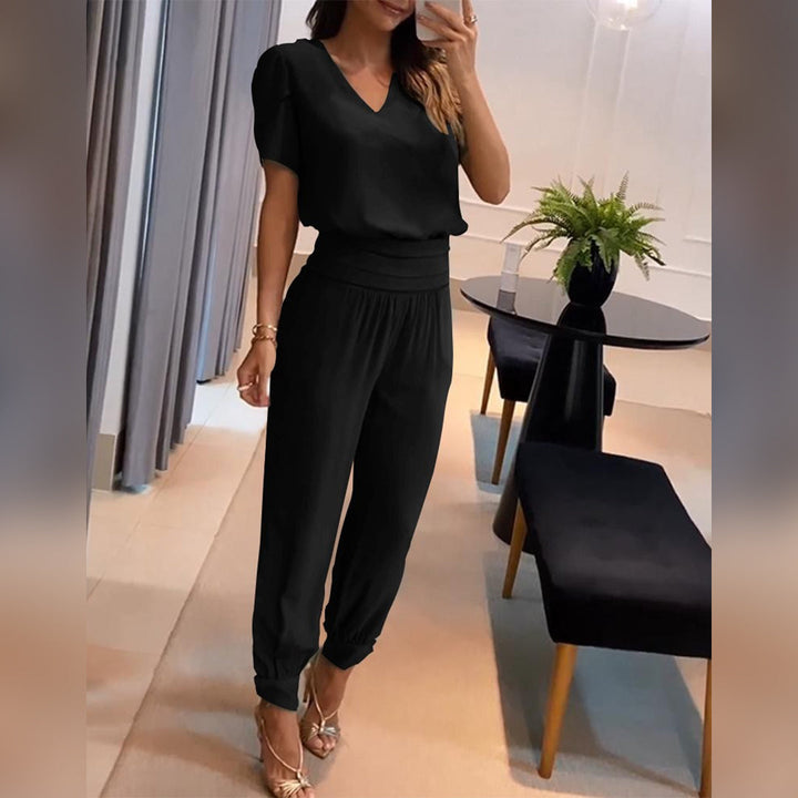 Lockerer, bedruckter Damen Overall (Jumpsuit) für höchsten Tragekomfort im Alltag und Freizeit, Sommer.