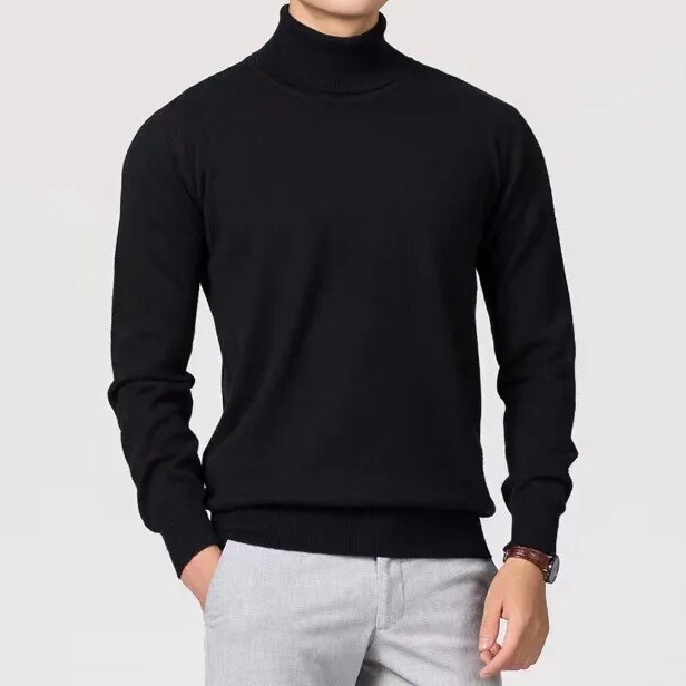 Eleganter Herren Rollkragenpullover aus weichem Strick für Wärme & Stil. Perfekt für Wintertage und Business-Looks.