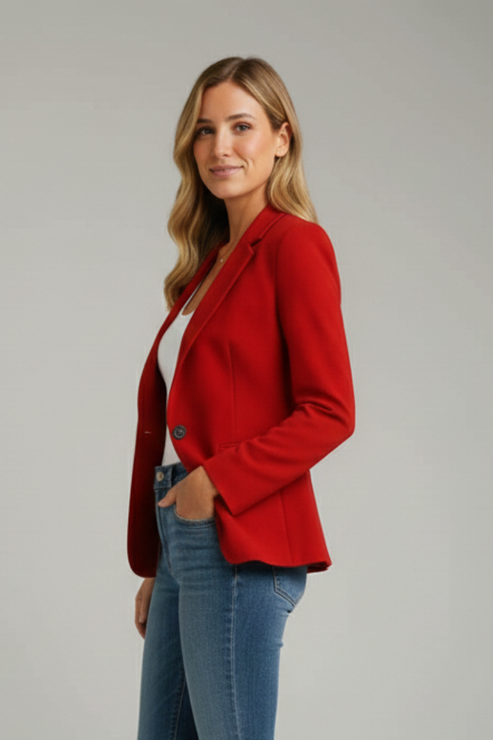Taillierter Ein-Knopf-Damen Blazer, perfekt für Business & formelle Anlässe, elegant & modern.