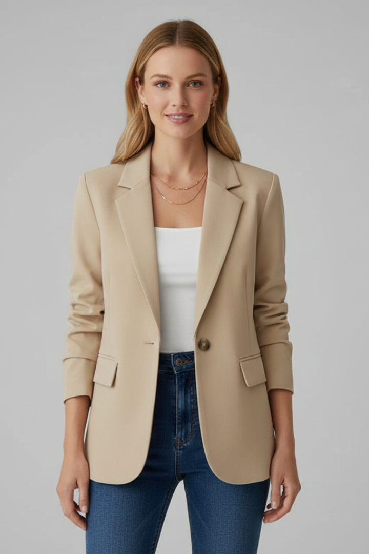 Zeitloser taillierter Damen Blazer, Langarm, für Business, Alltag & elegante Damenbekleidung.