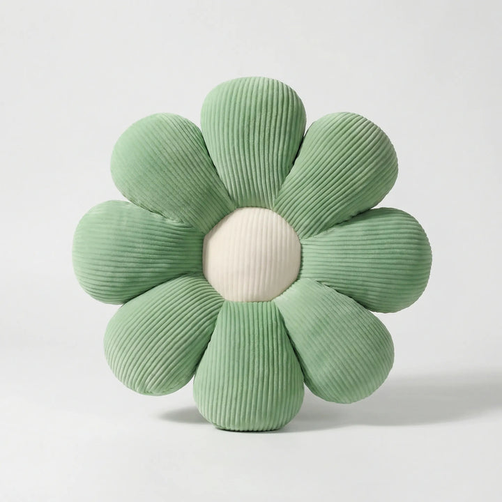 Dekoratives Blumenkissen in beruhigenden Pastellfarben, ein schönes Zierkissen für Schlaf- oder Wohnzimmer.