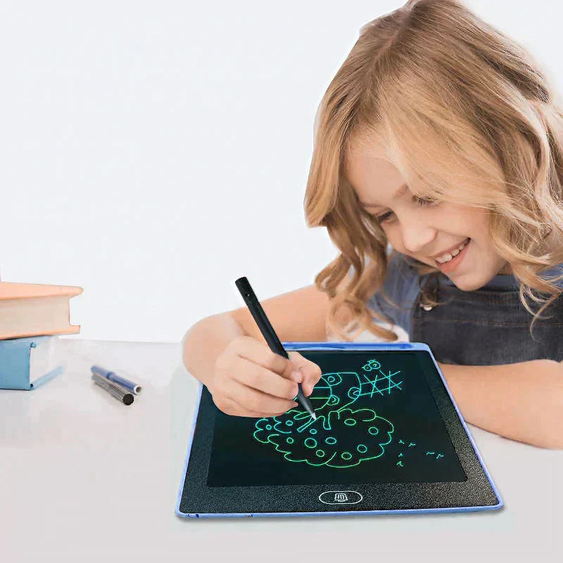 Tragbares LCD-Zeichentablett für Kinder, ideal für kreative Stunden zu Hause oder auf Reisen.