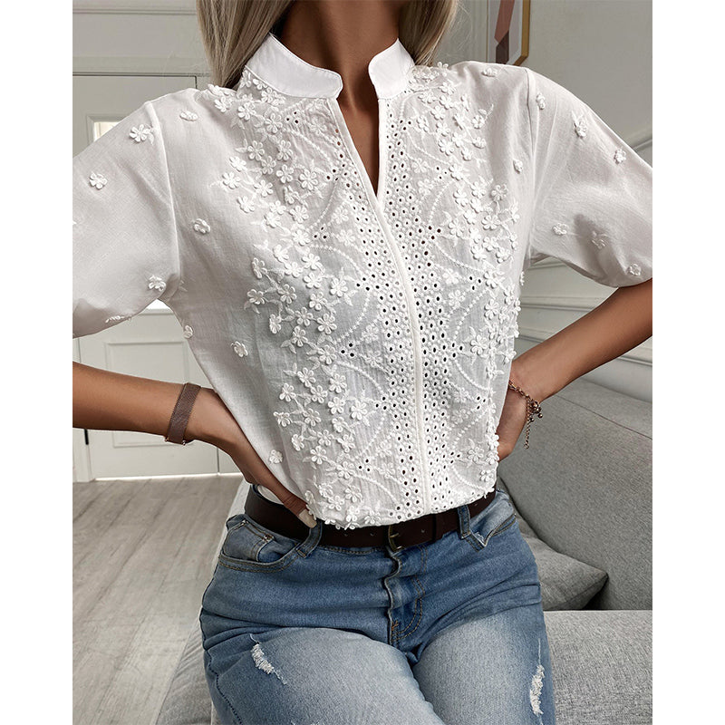 Bequeme, elegante Damenbluse aus hochwertigem Stoff. Stilvolles Oberteil, ideal für jeden Anlass.