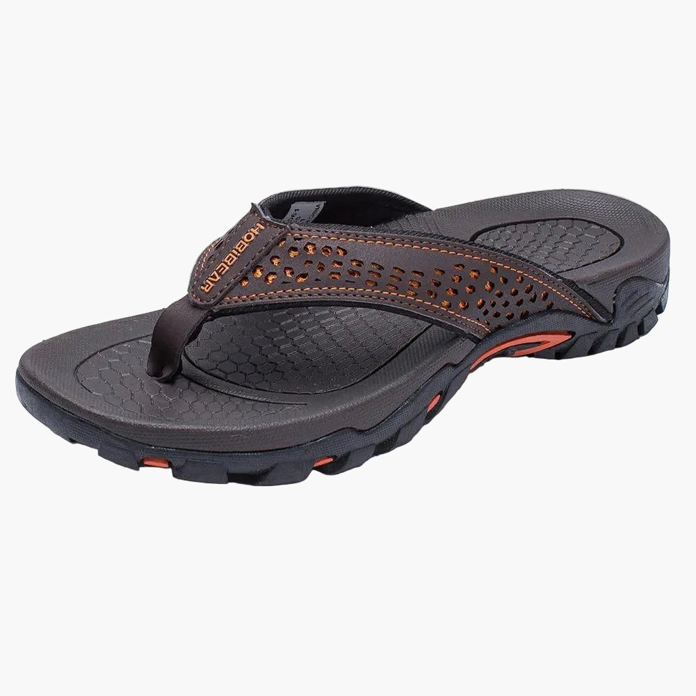 Komfortable Herren Sandalen mit Fußgewölbestütze, rutschfest und orthopädisch designed.