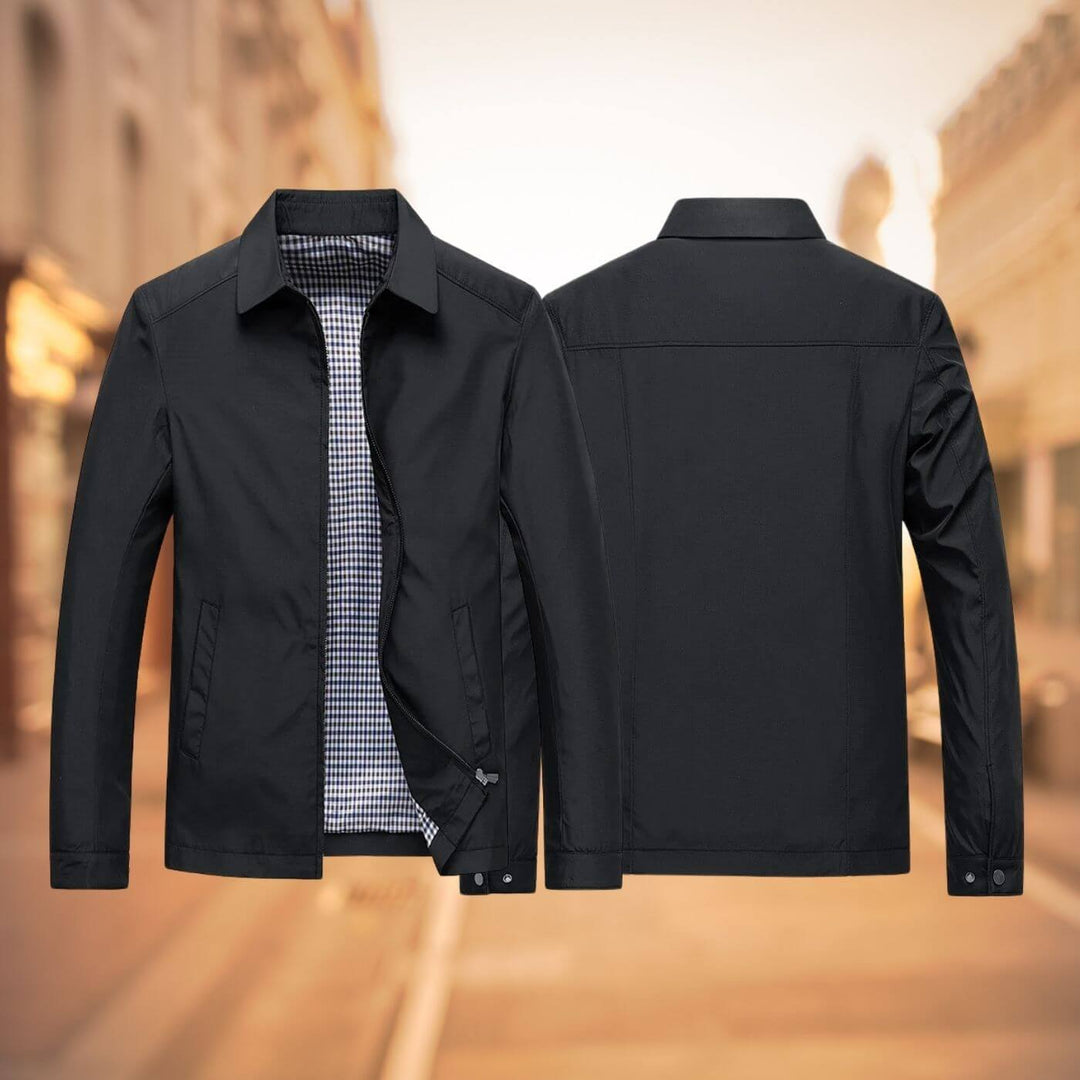 Elegante Herren Übergangsjacke Slim Fit, leicht & gefüttert. Eine stilvolle Wahl für Frühling, Herbst & Übergang.