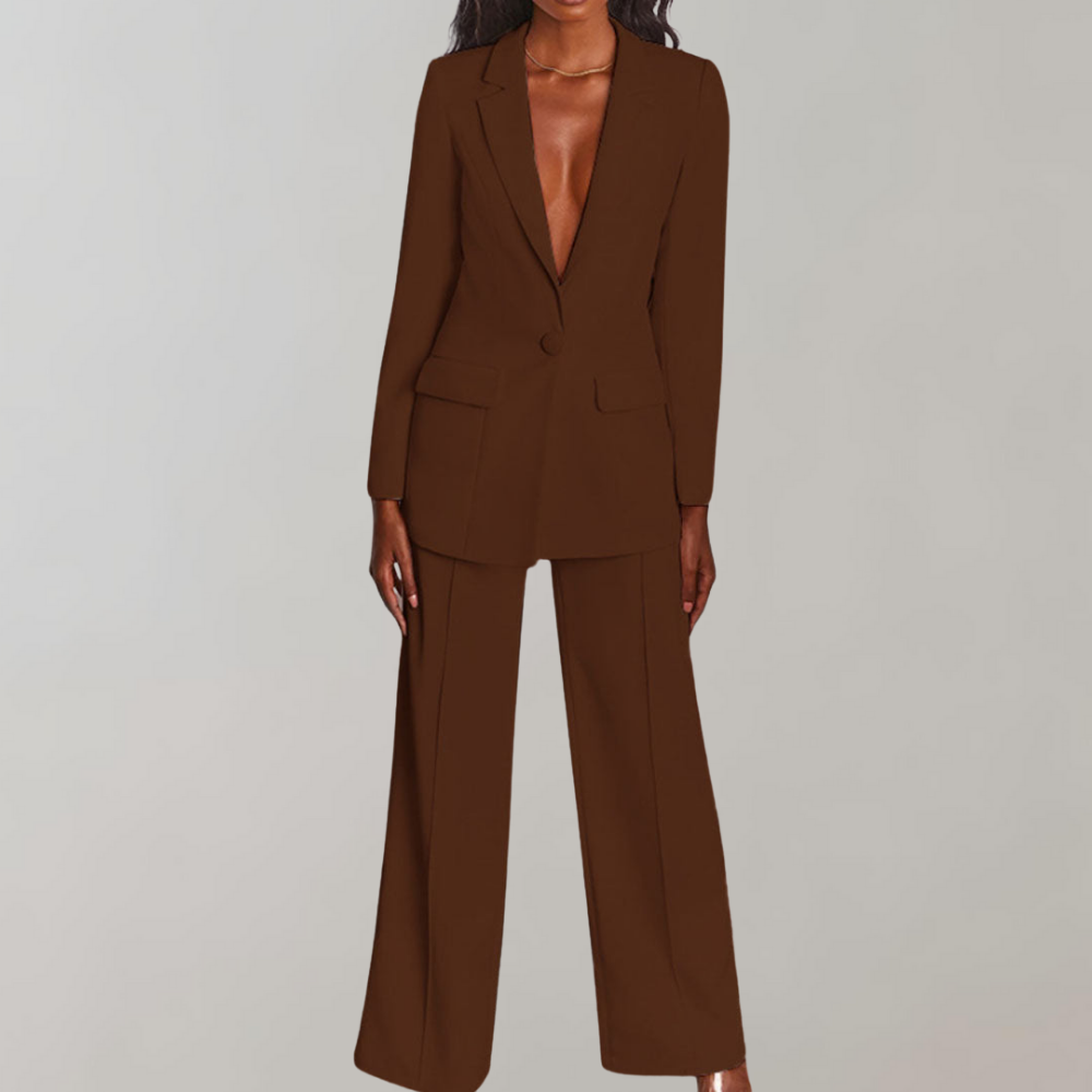Komfortables Damen-Blazer-Hosenset, modisch & vielseitig für jeden Anlass.