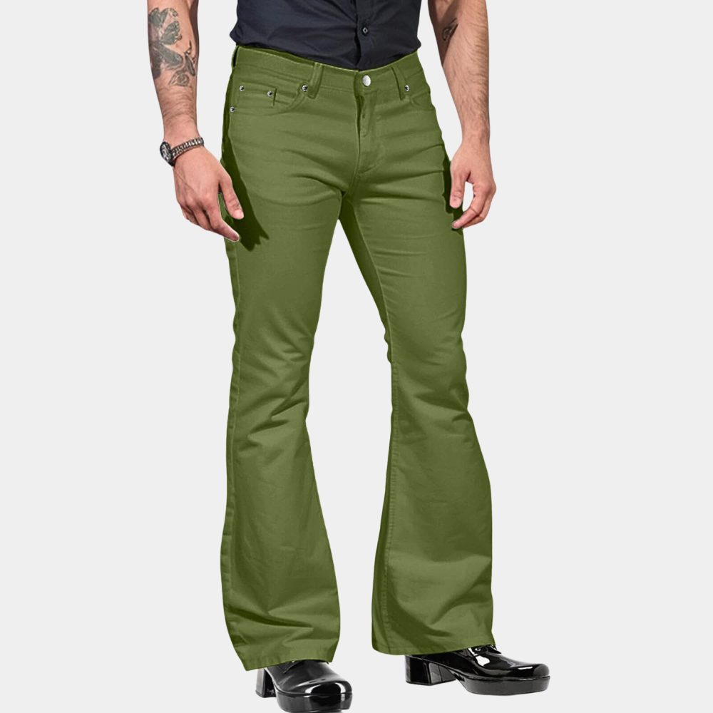 Herren Retro Schlaghose für Frühling & Herbst. Stilvolle Freizeithose im Vintage-Look mit hohem Tragekomfort.