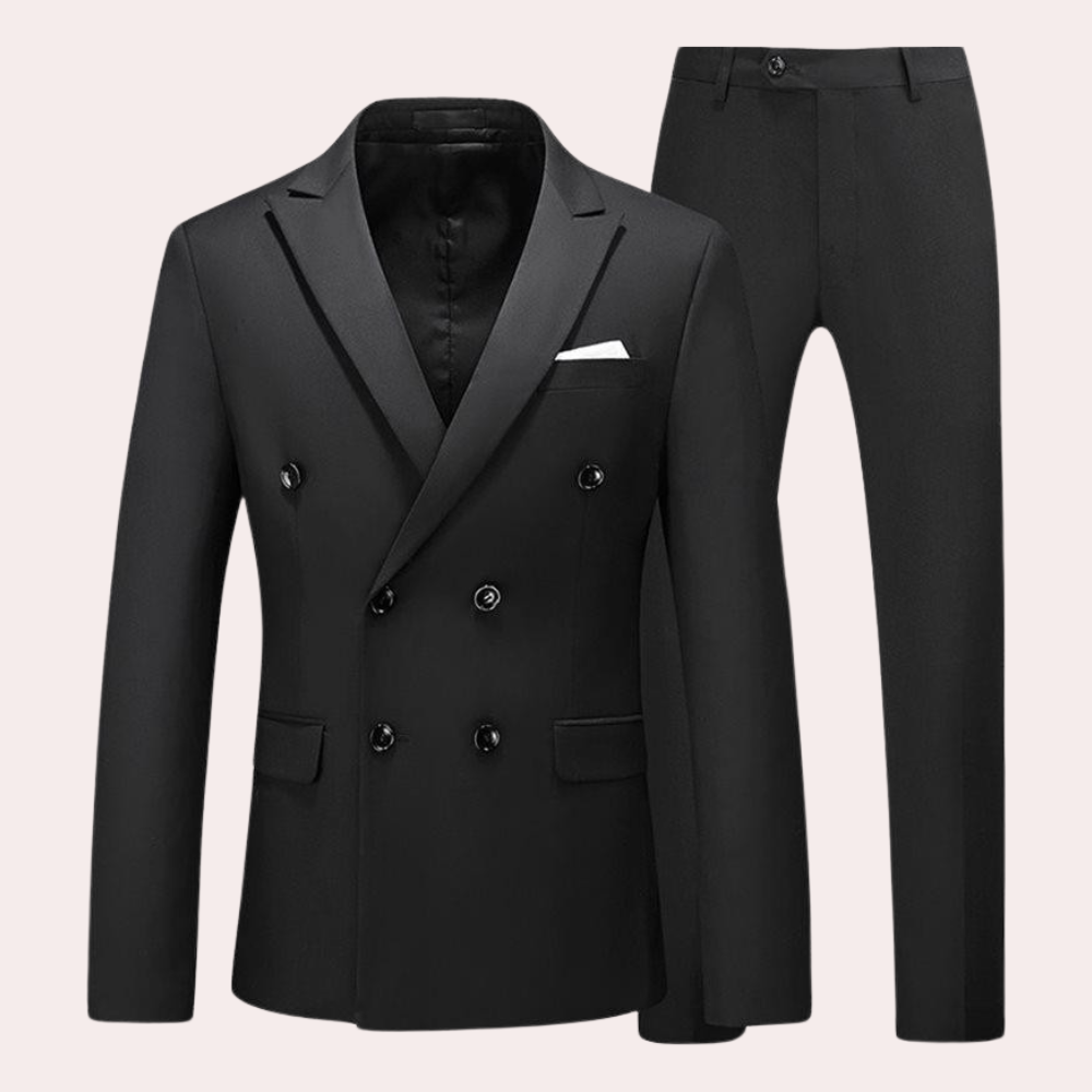 Klassischer 2-teiliger Herrenanzug in elegantem Schnitt. Perfektes Outfit für Business und festliche Anlässe im Herbst.