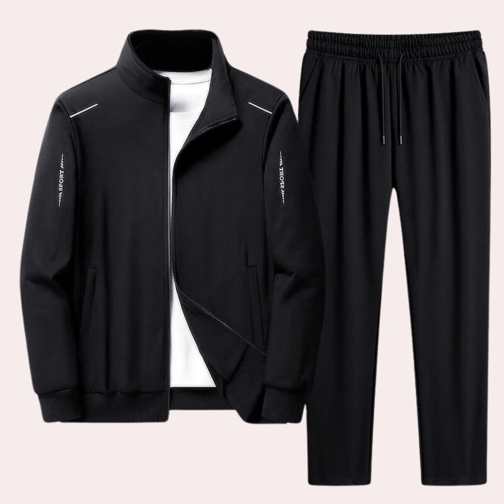 Stilvolles Herren Trainingsanzug-Set als Loungewear oder Sportbekleidung. Perfekt für Komfort den ganzen Tag.