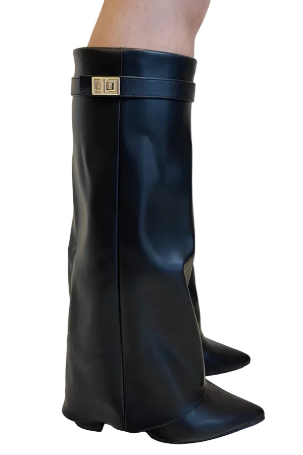 Stilvolle Damenstiefel mit zeitlosem Design und bequemem Blockabsatz, perfekt für den Alltag.
