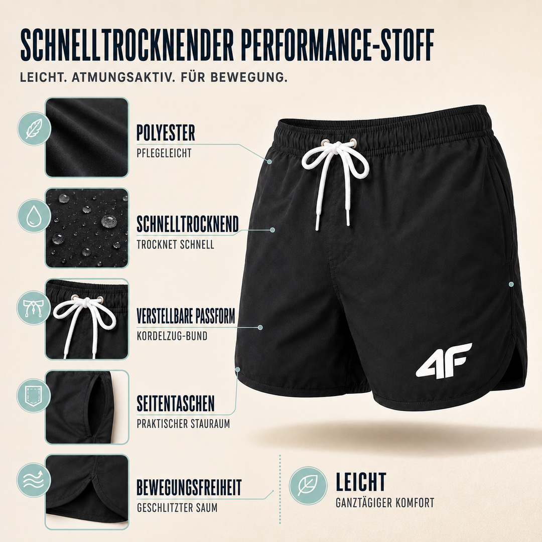 Kurze Badehose TideSprint: Komfortable Schwimmshorts für Herren, perfekt für Strandmode & Sommer.
