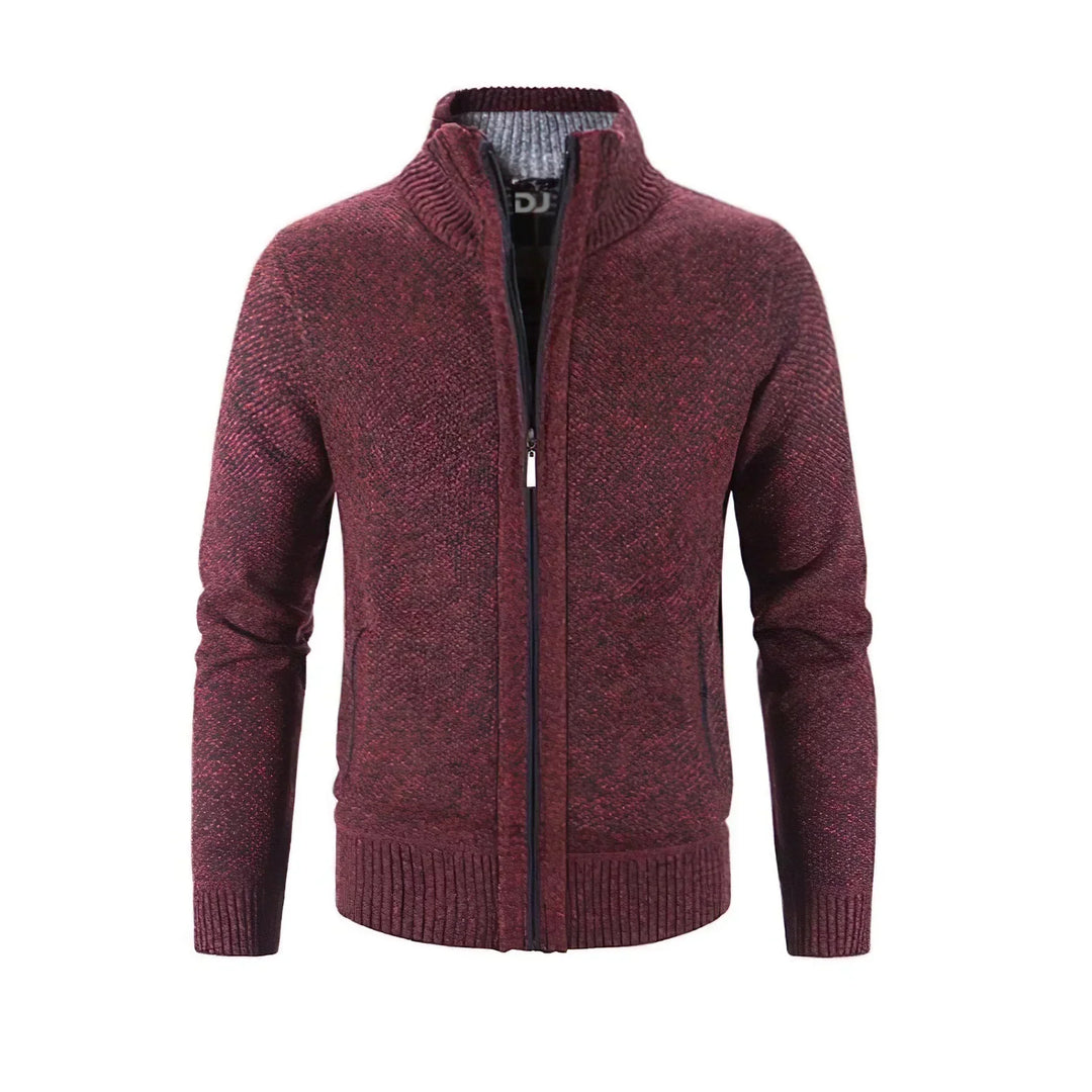 Stilvolle Herren Strickjacke mit Reißverschluss für Herbst & Winter, perfekt für Business Casual & Freizeit.