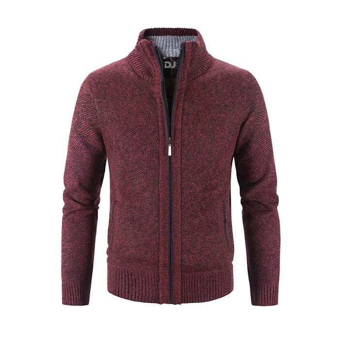 Stilvolle Herren Strickjacke mit Reißverschluss für Herbst & Winter, perfekt für Business Casual & Freizeit.