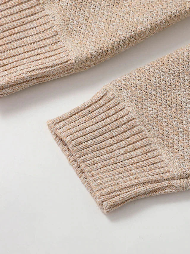 Moderner Herren Cardigan mit Reißverschluss, langarm, komfortabel für Freizeit & Büro, warm & bequem.