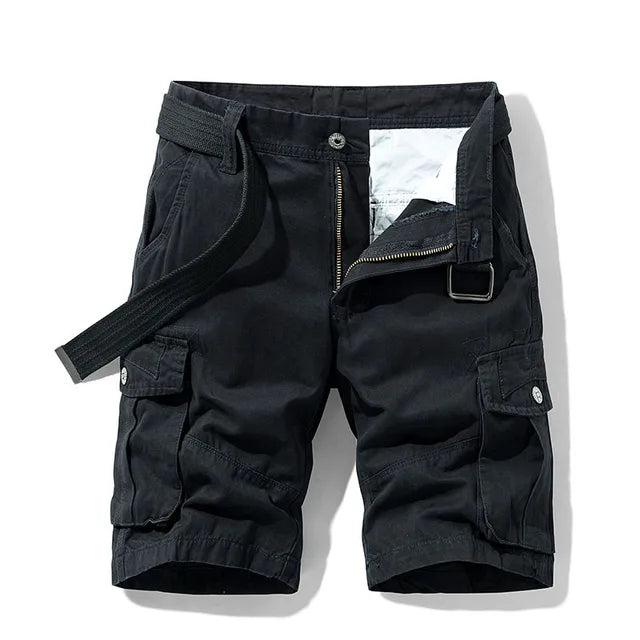 Herren Cargo Shorts in Grau, robust & stylisch, ideal für Freizeit & Outdoor. Praktische Taschen für den Alltag.